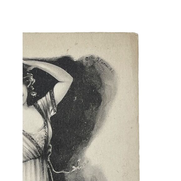 Halloween Postcard At Halloween Go Seek Your Fate 1911 May L Farini Candle Woman - Picture 8 of 12